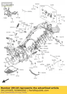 Kawasaki 39110Y005 rod-assy-tie - Lado inferior