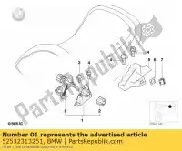 52532313251, BMW, regolazione verticale del sedile bmw  1100 1150 1995 1996 1997 1998 1999 2000 2001 2002 2003 2004 2005 2006, Nuovo