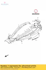 Suzuki 6813105H70HSE emblemat, suzuki - Dół