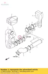 Suzuki 1138531G00 connecteur, clg d - La partie au fond