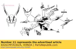 Here you can order the no description available at the moment from Honda, with part number 83261MFJS30ZA: