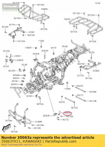 Kawasaki 35063Y011 ficar, tampa lateral, lh - Lado inferior