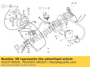 Piaggio Group GU03738500 fuel pump wiring - Bottom side