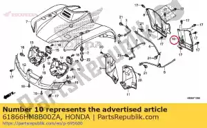 honda 61866HM8B00ZA guardabarros, l. fr. inferior * nh1 * negro - Lado inferior