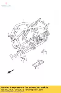 suzuki 4192022H00 plate,eng mtg f - Bottom side