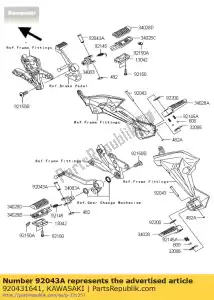 kawasaki 920431641 pin, 12x37 zr1200-a1 - Onderkant