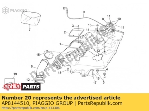 aprilia AP8144510 ansaugschlauch - Unterseite