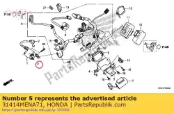 Here you can order the holder, earth from Honda, with part number 31414MENA71: