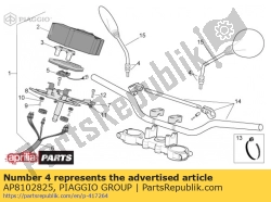 Aprilia AP8102825, Spiegel ondersteuning, OEM: Aprilia AP8102825