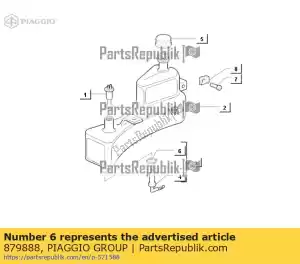 Piaggio Group 879888 fastening clamp - Bottom side