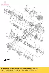 Qui puoi ordinare ingranaggio, 6 ° pignone da Yamaha , con numero parte 5SL171610000: