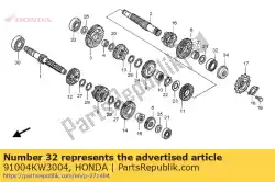 Aqui você pode pedir o rolamento, esfera, 62/22 (koyo) em Honda , com o número da peça 91004KW3004: