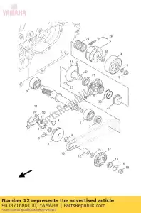 yamaha 903871680100 colarinho - Lado inferior