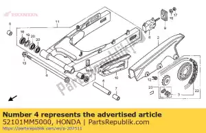 Honda 52101MM5000 parafuso rr garfo pivo - Lado inferior