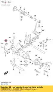 Suzuki 2533130001 podno?nik, d?wignia zmiany biegów - Dół