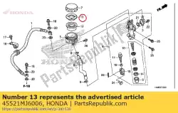 plaat, diafragma van Honda, met onderdeel nummer 45521MJ6006, bestel je hier online: