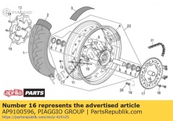 Aprilia AP9100596, Element dystansowy zewn?trzny l = 45,1, OEM: Aprilia AP9100596