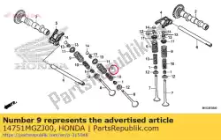 Aqui você pode pedir o mola, válvula externa em Honda , com o número da peça 14751MGZJ00: