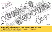 22562PA9010, Honda, disco, estremità frizione (12) (2 honda trx650fa fourtrax rincon trx680fa sxs700m2p sxs700m4p 650 680 700 , Nuovo