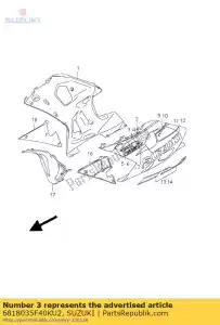 suzuki 6818035F40KU2 set di nastri, superiore, - Il fondo