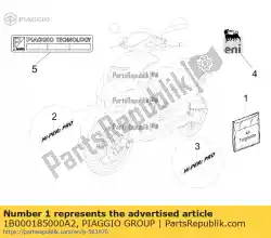 Aqui você pode pedir o kit de guarnições em Piaggio Group , com o número da peça 1B000185000A2: