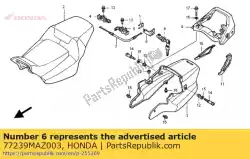 Aquí puede pedir cerradura de asiento con llave de Honda , con el número de pieza 77239MAZ003: