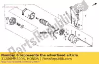 31206MM5008, Honda, houder set, borstel honda cbr cmx vfr vt xbr xl 450 500 600 750 1000 1100 1985 1986 1987 1988 1989 1993, Nieuw