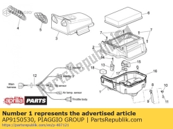 Aprilia AP9150530, Basis van filterhuis, OEM: Aprilia AP9150530