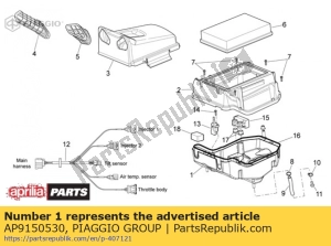 aprilia AP9150530 podstawa obudowy filtra - Dół