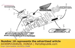 Tutaj możesz zamówić pasek a, l. ? Rodkowa maska ??(###) * typ21 * (typ21) od Honda , z numerem części 64369MZ2640ZB: