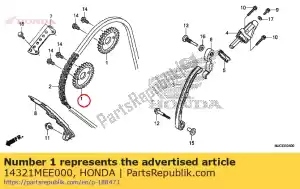 Honda 14321MEE000 roda dentada, came (34t) - Lado inferior