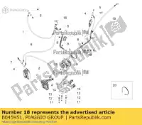 B045951, Piaggio Group, Rear brake pipe aprilia  caponord zd4vk000, zd4vka, zd4vk001, zd4vka01 zd4vkb000, zd4vkb001, zd4vkb003, zd4vkb00x, zd4vkb009 zd4vku00 1200 2013 2014 2015 2016 2017, New