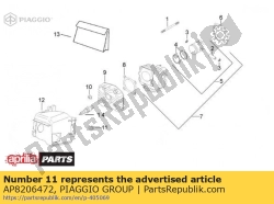 Aprilia AP8206472, Zylinderlaufbuchsengummi, OEM: Aprilia AP8206472