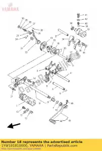 yamaha 1YW181810000 houder, pal - Onderkant