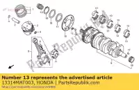 13314MAT003, Honda, Rodamiento b, cigüeñal (marrón) honda cb cbr 1100 1997 1998 1999 2000 2001 2002 2003 2004 2005 2006 2007 2008, Nuevo