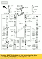 130700025, Kawasaki, guía, tenedor, lh kawasaki kx  m r f kx125 kx250 kx250f 125 250 , Nuevo