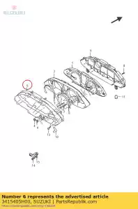 suzuki 3415405H00 glas - Onderkant