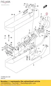 suzuki 1415040H11 échappement - La partie au fond