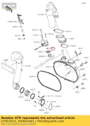 Aquí puede pedir o anillo kvf650-a1 de Kawasaki , con el número de pieza 670D3022: