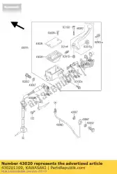 Here you can order the piston-comp-brake from Kawasaki, with part number 430201109: