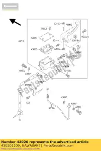 Kawasaki 430201109 piston-comp-brake - Bottom side