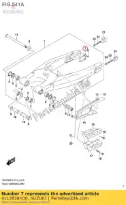 suzuki 6112828H30 placa, swgarm trasero - Lado inferior