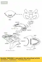 560540041, Kawasaki, marca, tanque de combustible, rh zx600p7f kawasaki zx 600 2007 2008, Nuevo