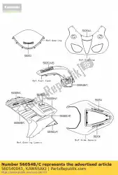 Ici, vous pouvez commander le marque, réservoir de carburant, rh zx600p7f auprès de Kawasaki , avec le numéro de pièce 560540041: