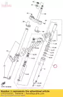 1TP2310201, Yamaha, Conjunto do garfo dianteiro (lh) yamaha xvs950cu bolt xvs950cud 950 , Novo