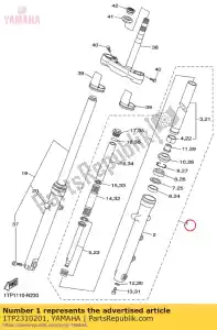 yamaha 1TP2310201 front fork assy (lh) - Bottom side