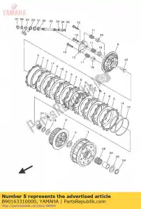 yamaha B90163310000 plaat, wrijving 2 - Onderkant