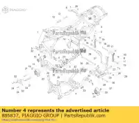 886837, Piaggio Group, telaio inferiore con ip moto-guzzi california zgulvc00 zgulvc01 zgulvc04 zgulve00 1400 2012 2015 2016, Nuovo
