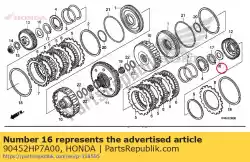 Here you can order the washer, wave thrust, 23. 5x42x1 from Honda, with part number 90452HP7A00: