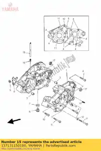 yamaha 137131150100 conector, tubo de succión - Lado inferior